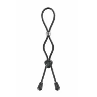 Verstelbare Lasso Cockring met Dubbele Lus in Siliconen