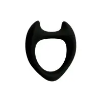 Toro M Cock Ring - Black Silicone with Horns, Ø 2.8 cm