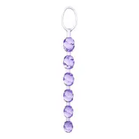 Corrente Anal 20 cm Roxa - 6 Pérolas Torcidas Progressivas