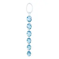 Anale Kralenketting 20 cm Blauw - 6 Gedraaide Kralen