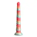 Fantasy Ringed Dildo 30 cm - Colours Stacked 12"