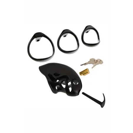 Peniskooi met Siliconen Urethra-Dilatator en Hangslot - You2Toys - Kuisheidskooi - aanzicht 4
