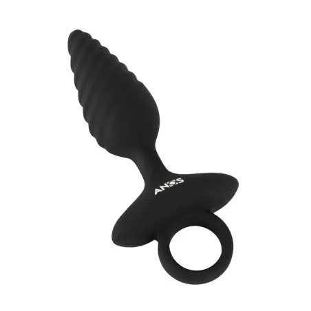 Flexible butt plug twisted design with vibration - Anos - Sextoys - main image