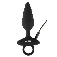 Flexible butt plug twisted design with vibration - Anos - Sextoys - detail 5