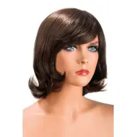 Peruca Meio Comprida Retro Volume Castanho — Victoria - 