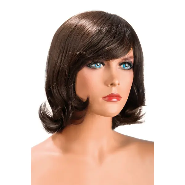Peruca Meio Comprida Retro Volume Castanho — Victoria - 