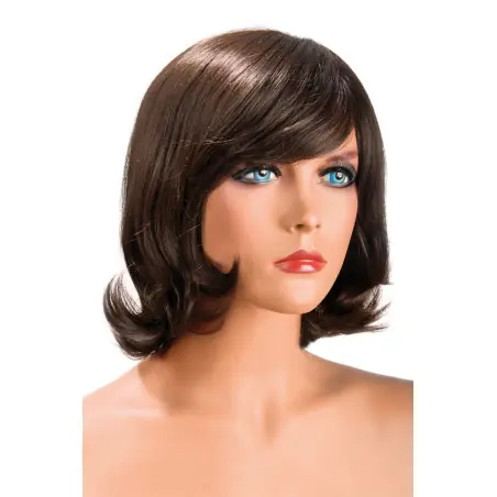 Peruca Meio Comprida Retro Volume Castanho — Victoria - 