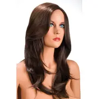 Peruca Comprida Ondulada Volume Castanho — Olivia - 