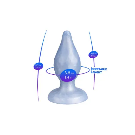 Plug Anal Diamond M Fantasy Collection Silicone Líquido 9,2 cm - SilexD