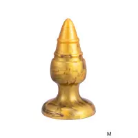 Goldener thermo-reaktiver Analplug 9,2 cm - Goldy M Fantasy