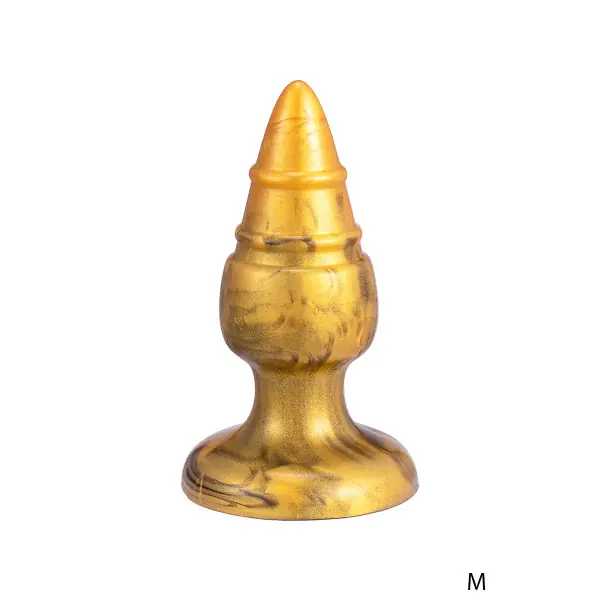 Plug Anal Dourado Termorreativo 9,2 cm - Goldy M Fantasy - SilexD