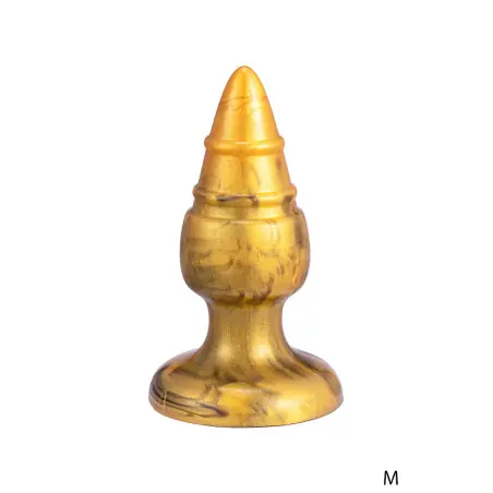 Plug Anal Dourado Termorreativo 9,2 cm - Goldy M Fantasy - SilexD