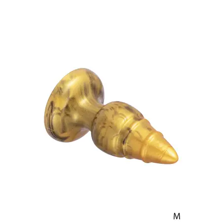 Plug Anal Dourado Termorreativo 9,2 cm - Goldy M Fantasy - SilexD