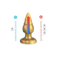 Plug Anal Dourado Termorreativo 9,2 cm - Goldy M Fantasy - SilexD