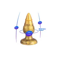 Plug Anal Dourado Termorreativo 9,2 cm - Goldy M Fantasy - SilexD