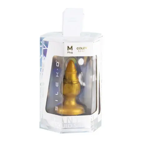 Plug Anal Dourado Termorreativo 9,2 cm - Goldy M Fantasy - SilexD