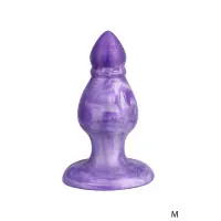 Plug Anal Fantasy Queen M Double Bulbe Violet 9,2 cm