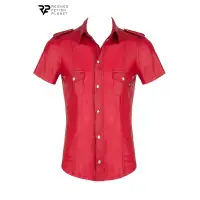 Carlo - Camisa manga curta wetlook vermelha - Regnes