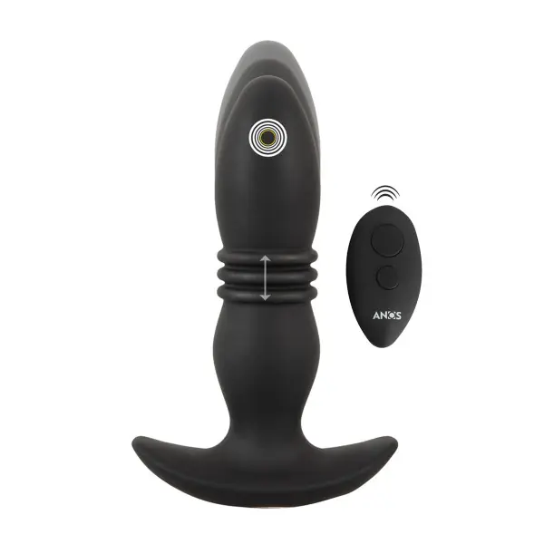 Plug Anal Vibratório com Vaivém e Controlo Remoto RC Thrusting Massager - Anos