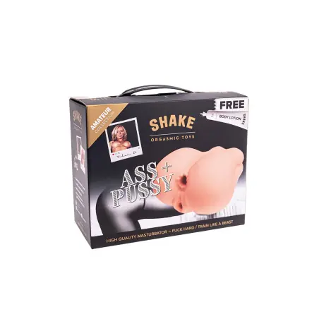 Masturbador Realista Ass + Pussy Duplo Orifício - Shake