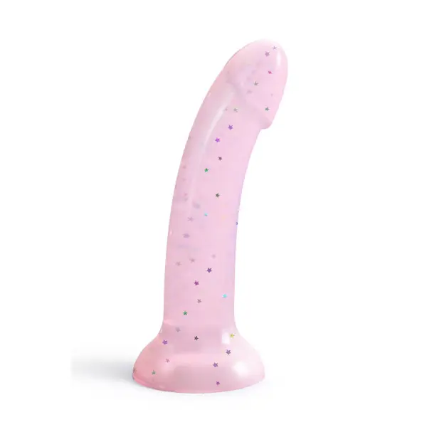Dildolls Starlight - Dildo Silicone Rosa Estrelado 18 cm - 