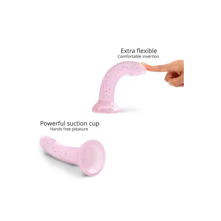Dildolls Starlight - Dildo Silicone Rosa Estrelado 18 cm - 