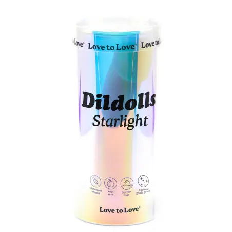 Dildolls Starlight - Dildo Silicone Rosa Estrelado 18 cm - 