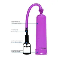 Power Pump — Bomba Peniana Manual Violeta 20 cm - Toy Joy