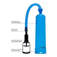 Power Pump - Bomba Peniana Manual Azul 20 cm - Toy Joy