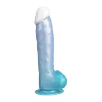 Angel — Dildo Fantasy Termorreativo Azul Glacial 18,5 cm - SilexD
