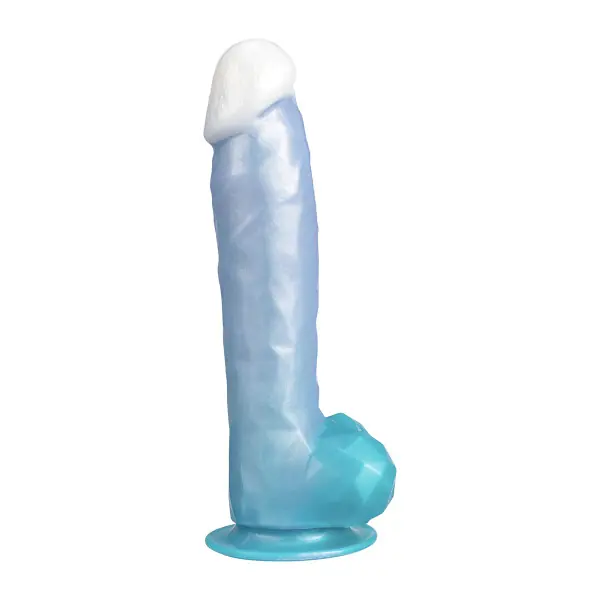 Angel — Dildo Fantasy Termorreativo Azul Glacial 18,5 cm - SilexD