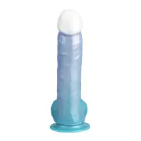 Angel — Dildo Fantasy Termorreativo Azul Glacial 18,5 cm - SilexD