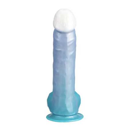 Angel — Dildo Fantasy Termorreativo Azul Glacial 18,5 cm - SilexD