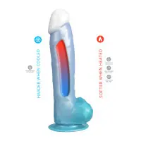 Angel — Dildo Fantasy Termorreativo Azul Glacial 18,5 cm - SilexD