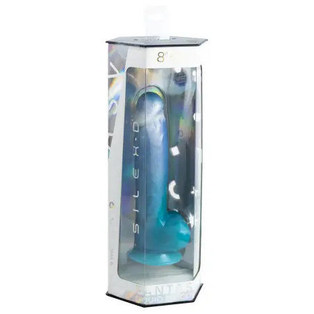Angel — Dildo Fantasy Termorreativo Azul Glacial 18,5 cm - SilexD
