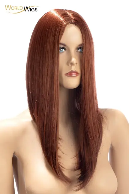Long Sleek Wig, Middle Part, Auburn — Nina Long Sleek Wig, Middle Part, Auburn — Nina
