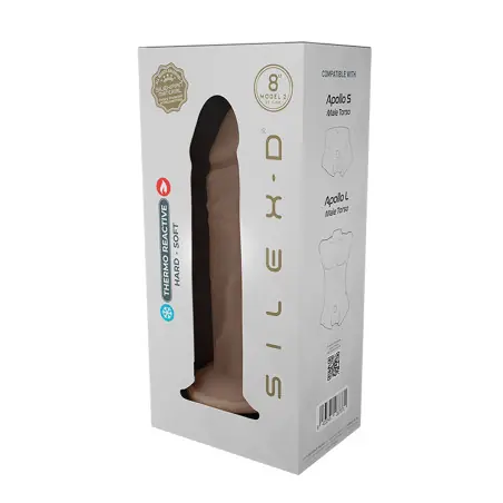 Dildo Dual Density Silexpan Cor Carne 8" (20 cm) — Model 2 - SilexD