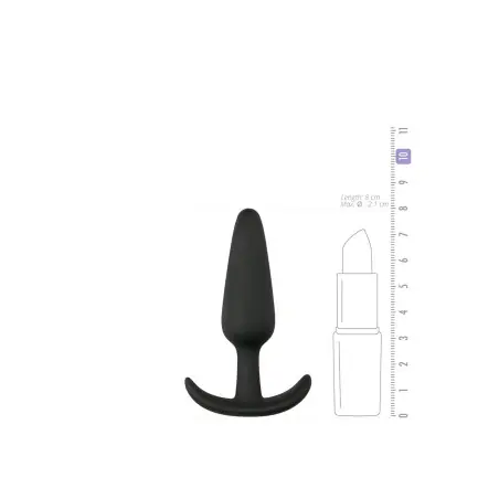 Plug de Silicone Preto 8 x 2,1 cm — Anchor - EasyToys