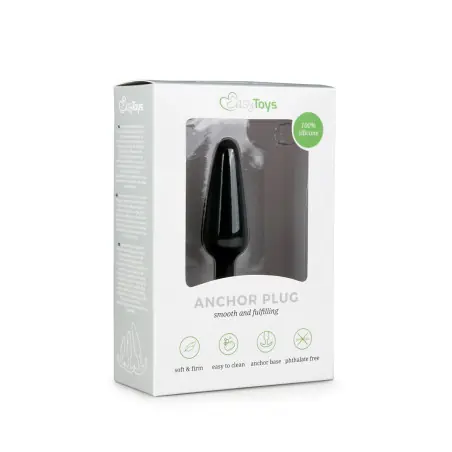 Plug de Silicone Preto 8 x 2,1 cm — Anchor - EasyToys