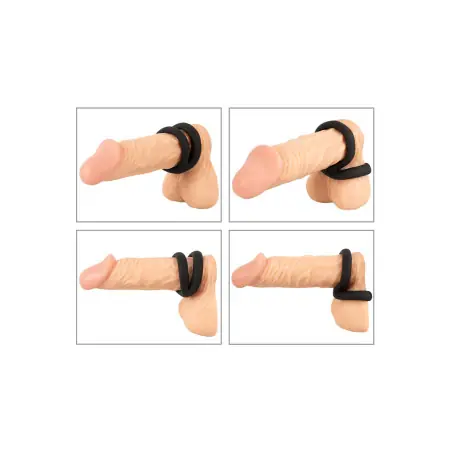 Double Cock Ring Silicone Forma 8 - Erecto