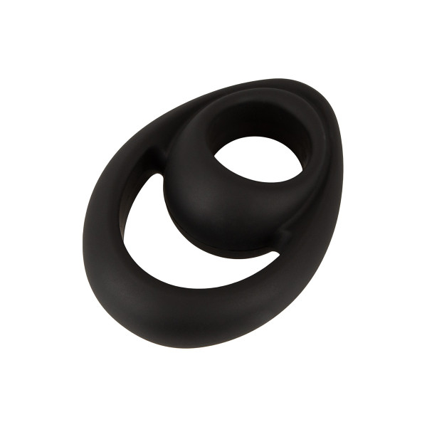 Double Cock & Ball Ring Silicone Preto - Erecto