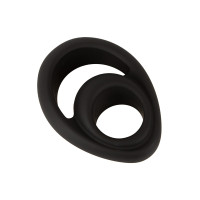 Double Cock & Ball Ring Silicone Preto - Erecto
