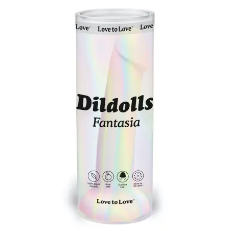 Dildolls Fantasia - Dildo em Silicone Pastel Fosforescente - 14 cm - 