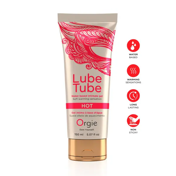 Lubrificante Íntimo Efeito Aquecedor Lube Tube Hot - 150 ml - Base Água - Orgie