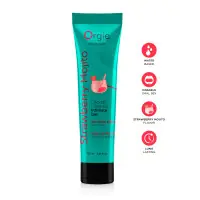 Gel Lubrificante Aromatizado Cocktail Morango Mojito - 100 ml - Orgie