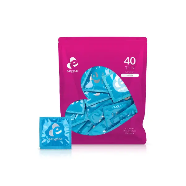 Pack de 40 Preservativos Ultra-Finos Sensibilidade Máxima - Thin Maxi - Easyglide
