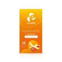 10 Preservativos Aromatizados 54 mm, 3 Sabores — Flavoured - Easyglide