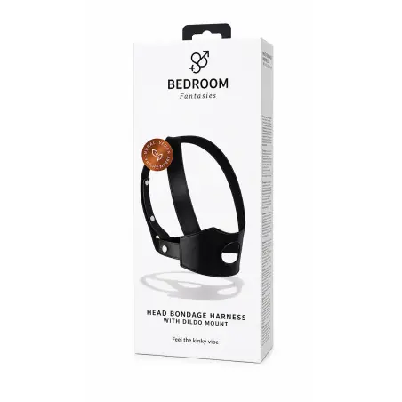 Harness Facial Strap-On com Suporte para Dildo - Bedroom Fantasies