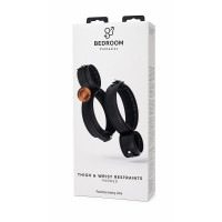 Algemas Acolchoadas para Coxas e Pulsos Preto - Bedroom Fantasies