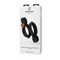 Algemas Acolchoadas para Coxas e Pulsos Preto - Bedroom Fantasies